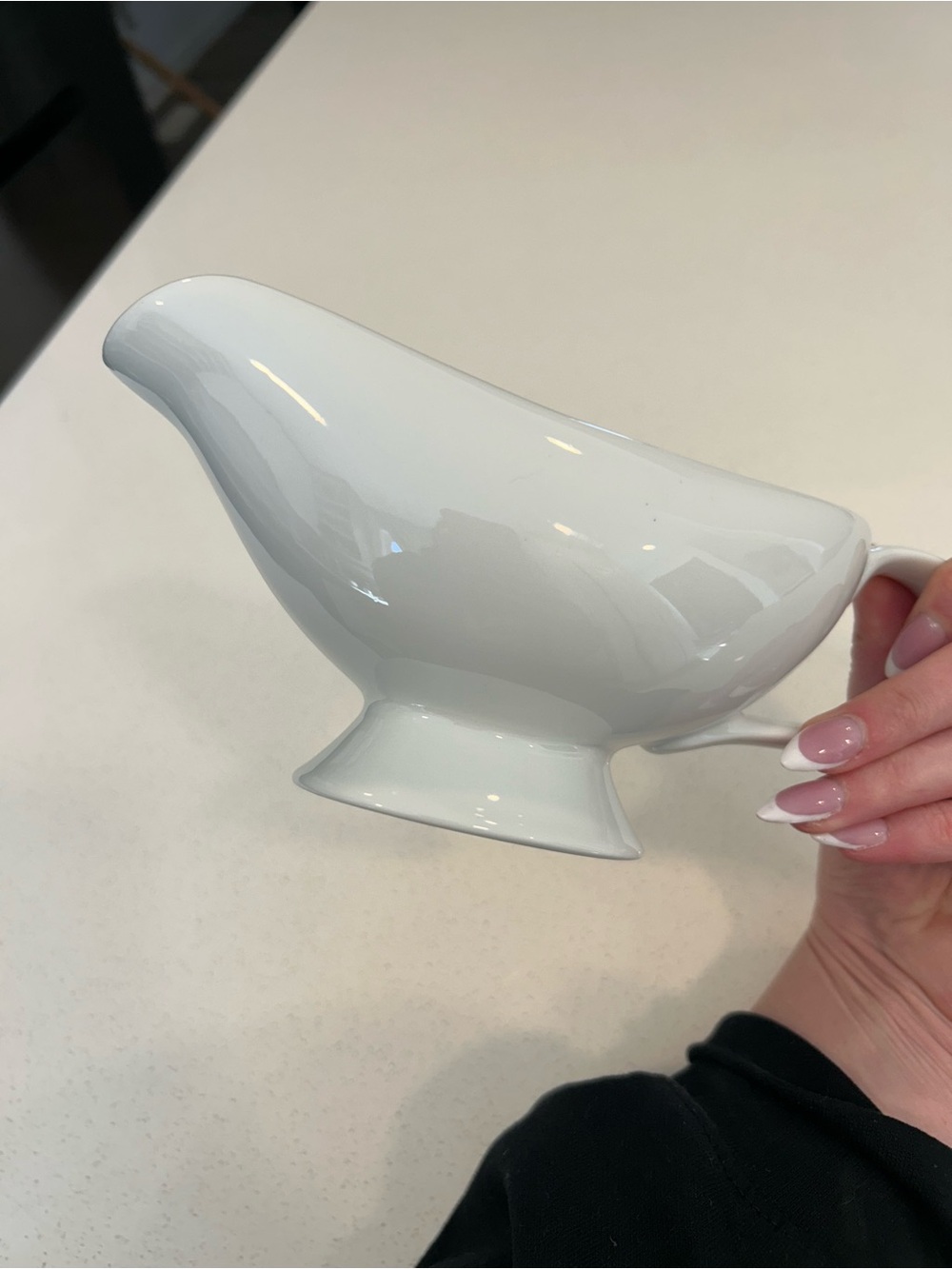 Pottery Barn White Ceramic Gravy Boat